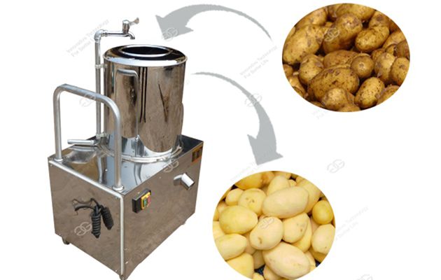 potato washing peeling machine